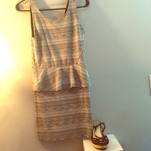 Black and white cocktail dress